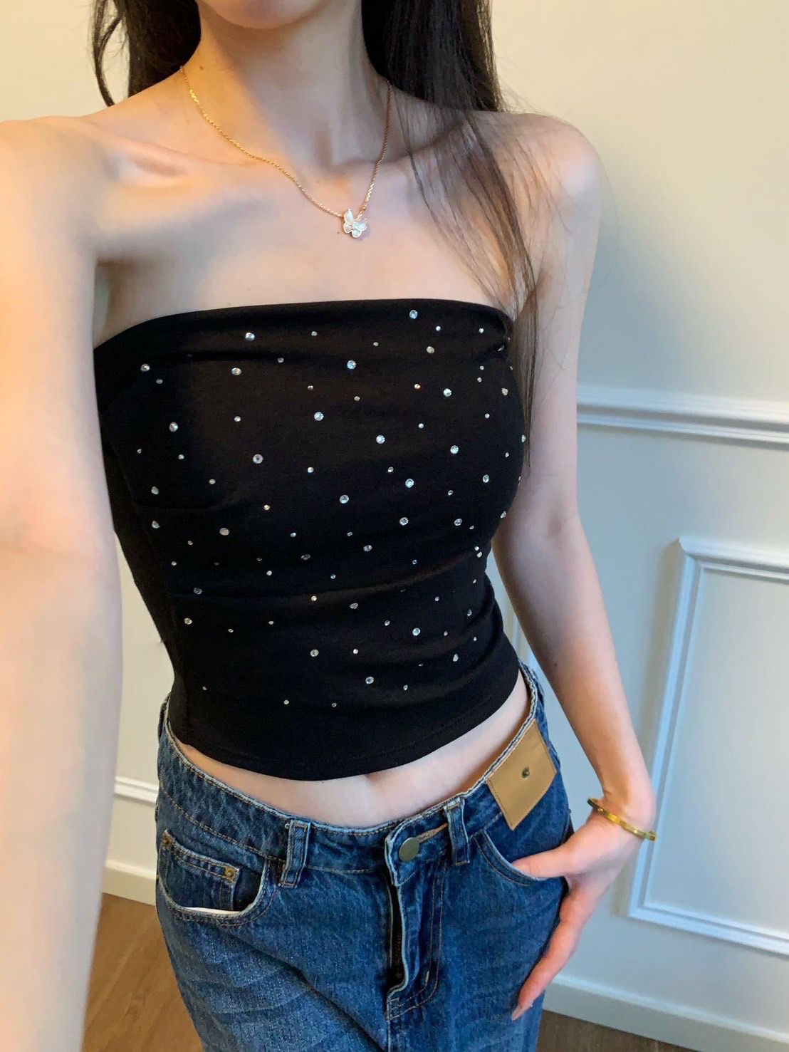 Midnight Spark Tube Top