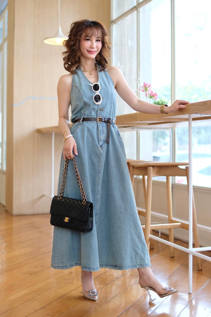 Blue Horizon Halter Dress