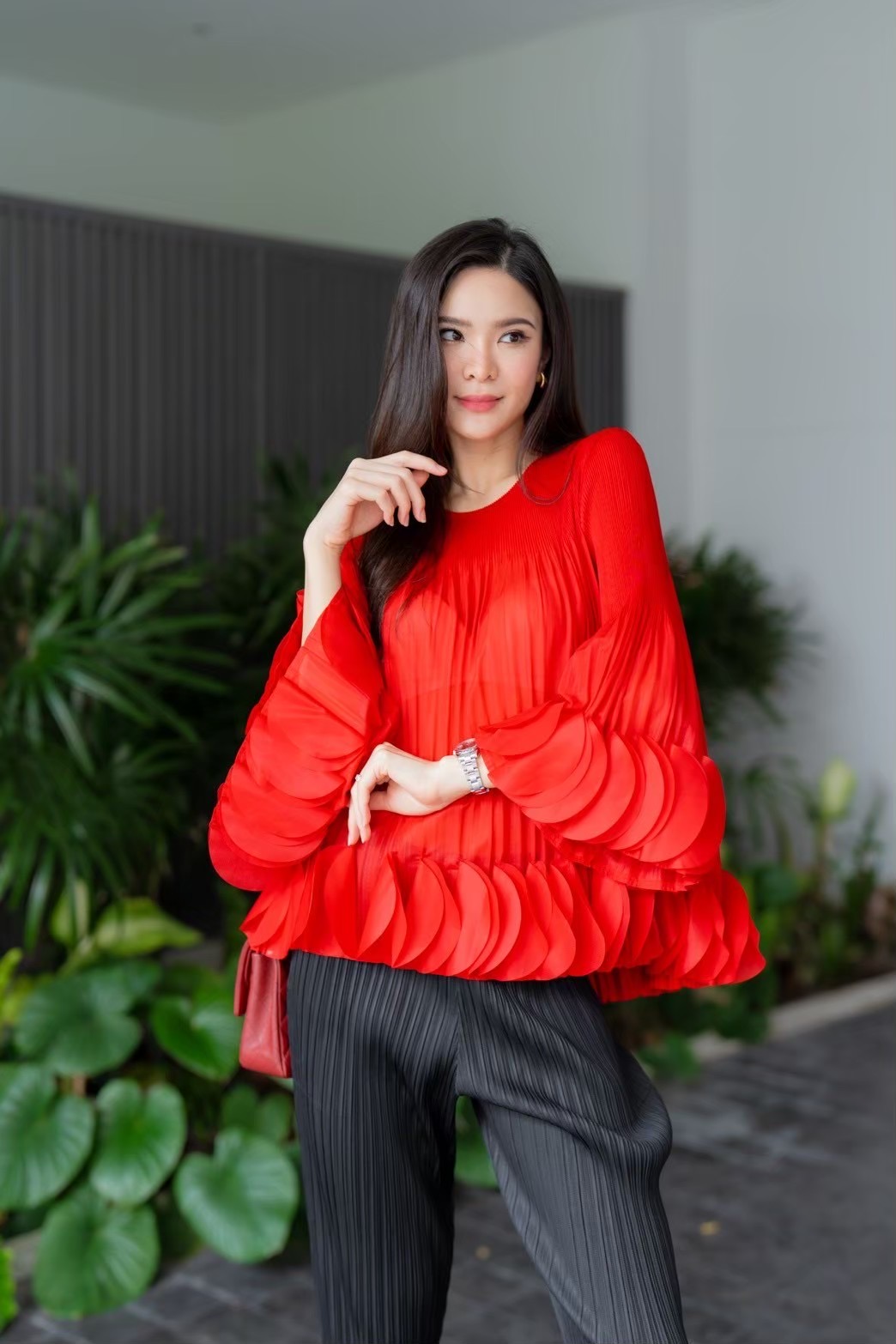 Scarlet Petal Drama Top