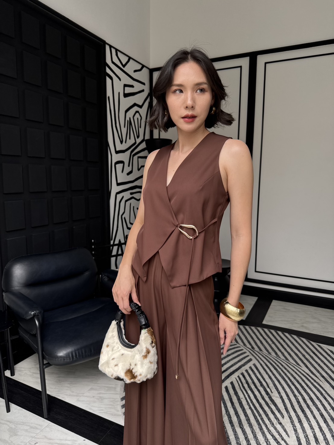 Earthy Elegance Wrap Set- Brown